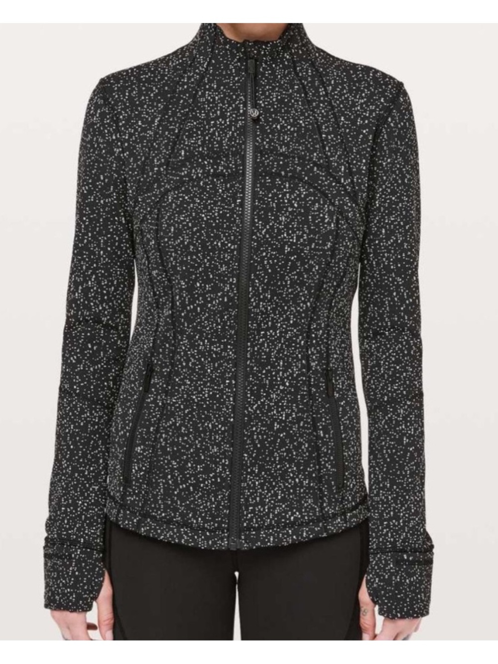 lululemon speckled black define jacket size 8